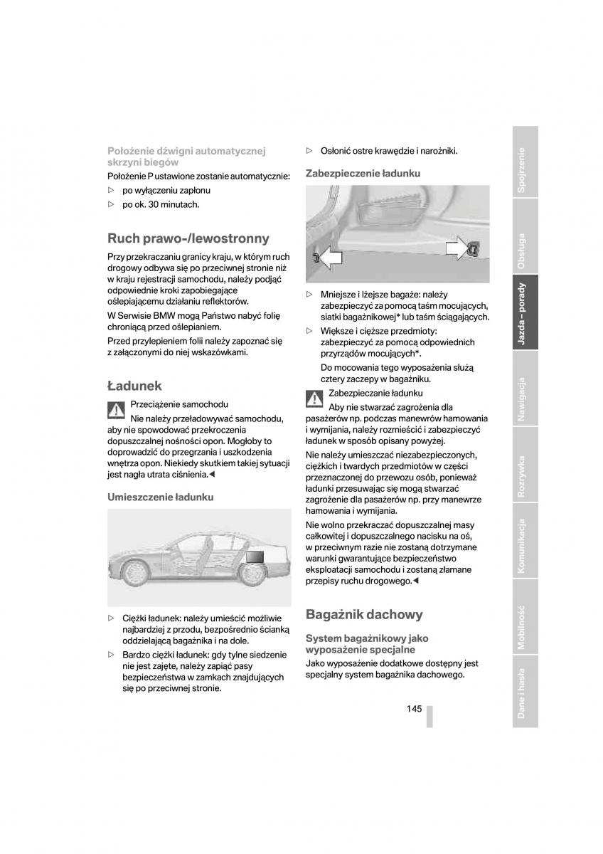 BMW 7 F01 instrukcja obslugi / page 146