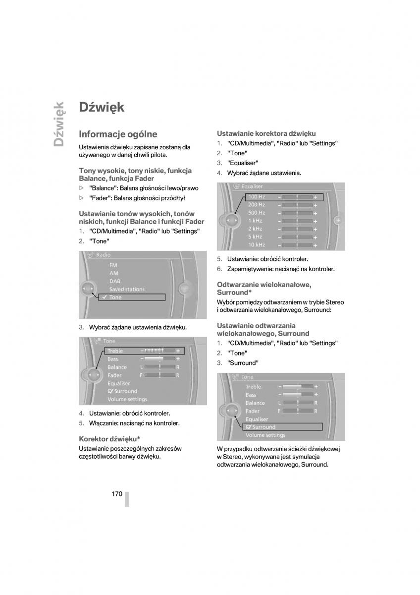 BMW 7 F01 instrukcja obslugi / page 171