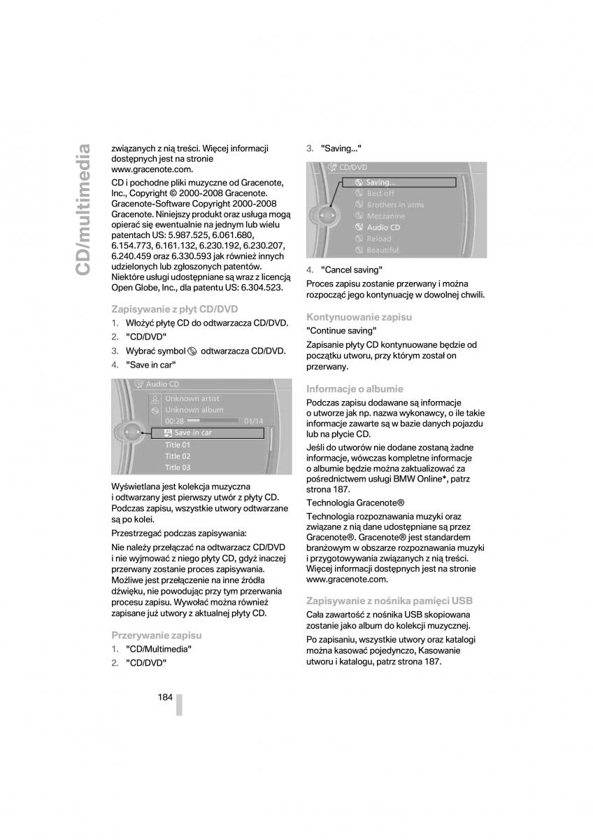 BMW 7 F01 instrukcja obslugi / page 185