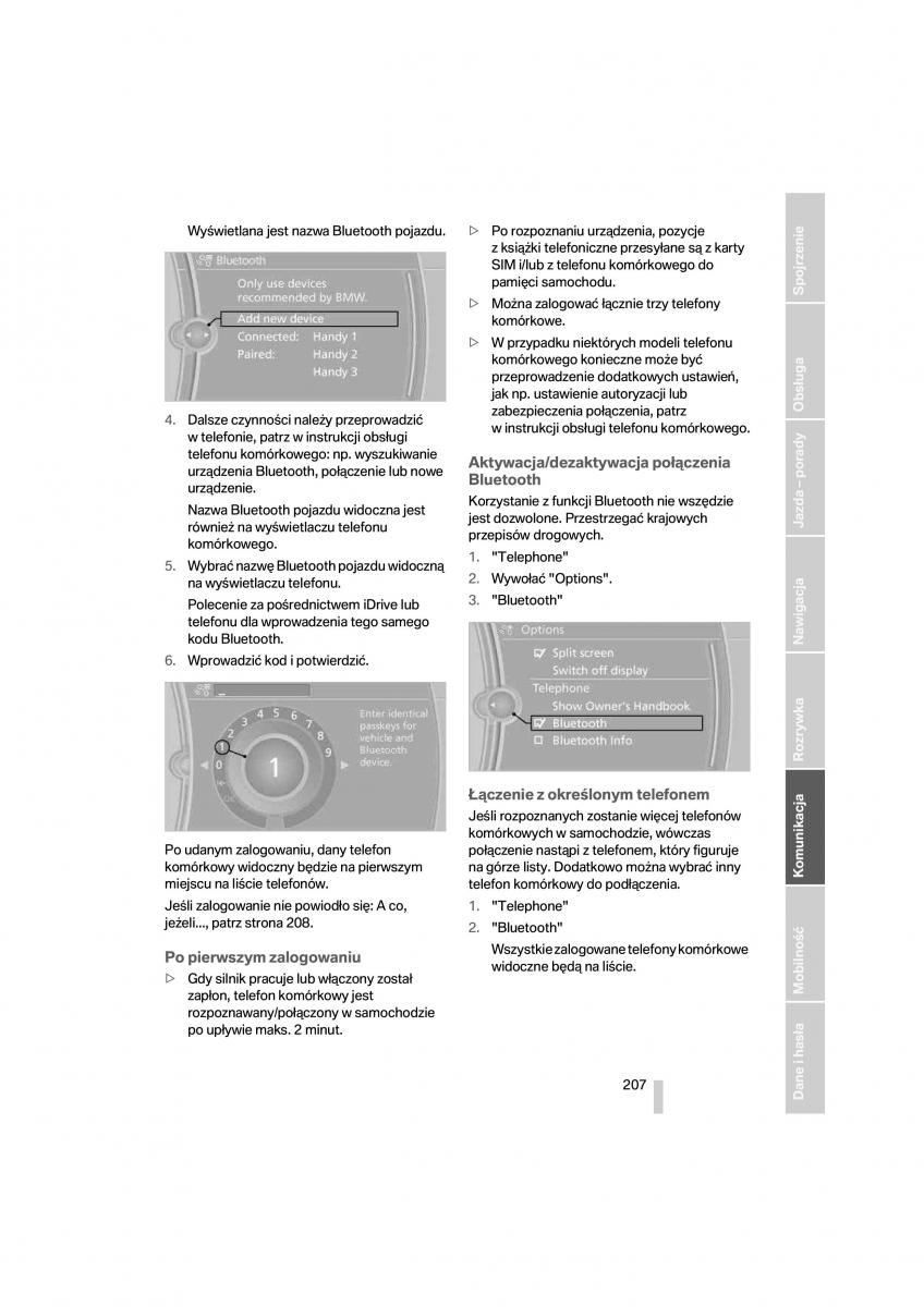 BMW 7 F01 instrukcja obslugi / page 208