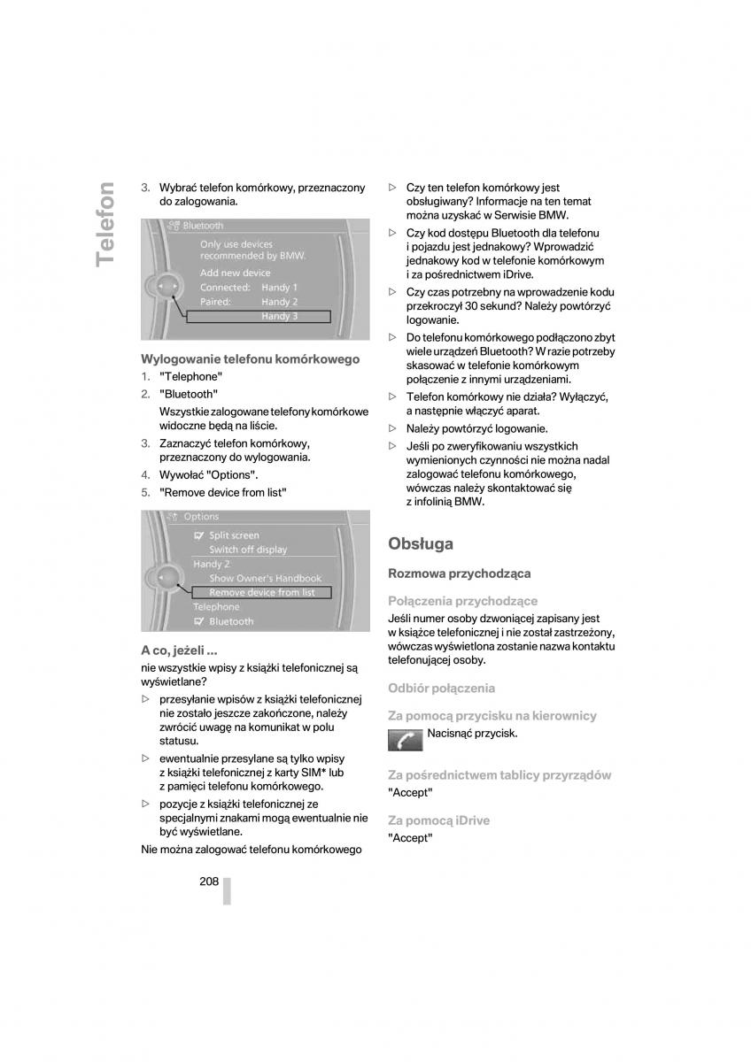 BMW 7 F01 instrukcja obslugi / page 209