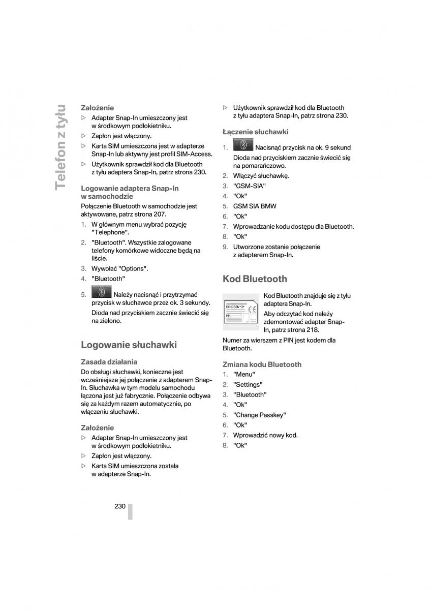 BMW 7 F01 instrukcja obslugi / page 231