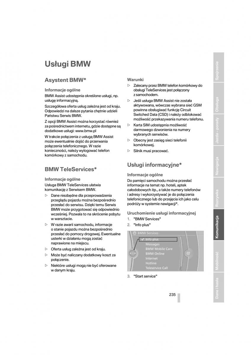 BMW 7 F01 instrukcja obslugi / page 236