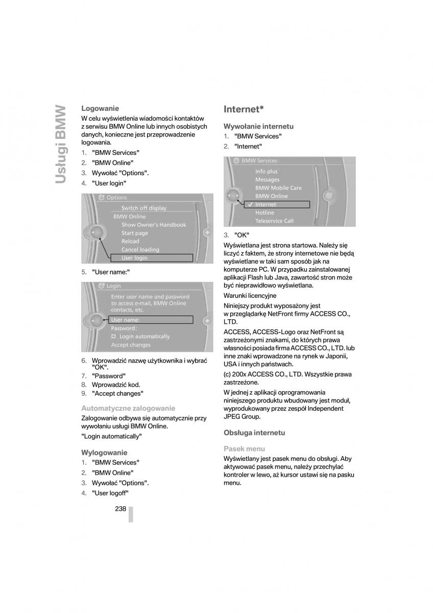 BMW 7 F01 instrukcja obslugi / page 239