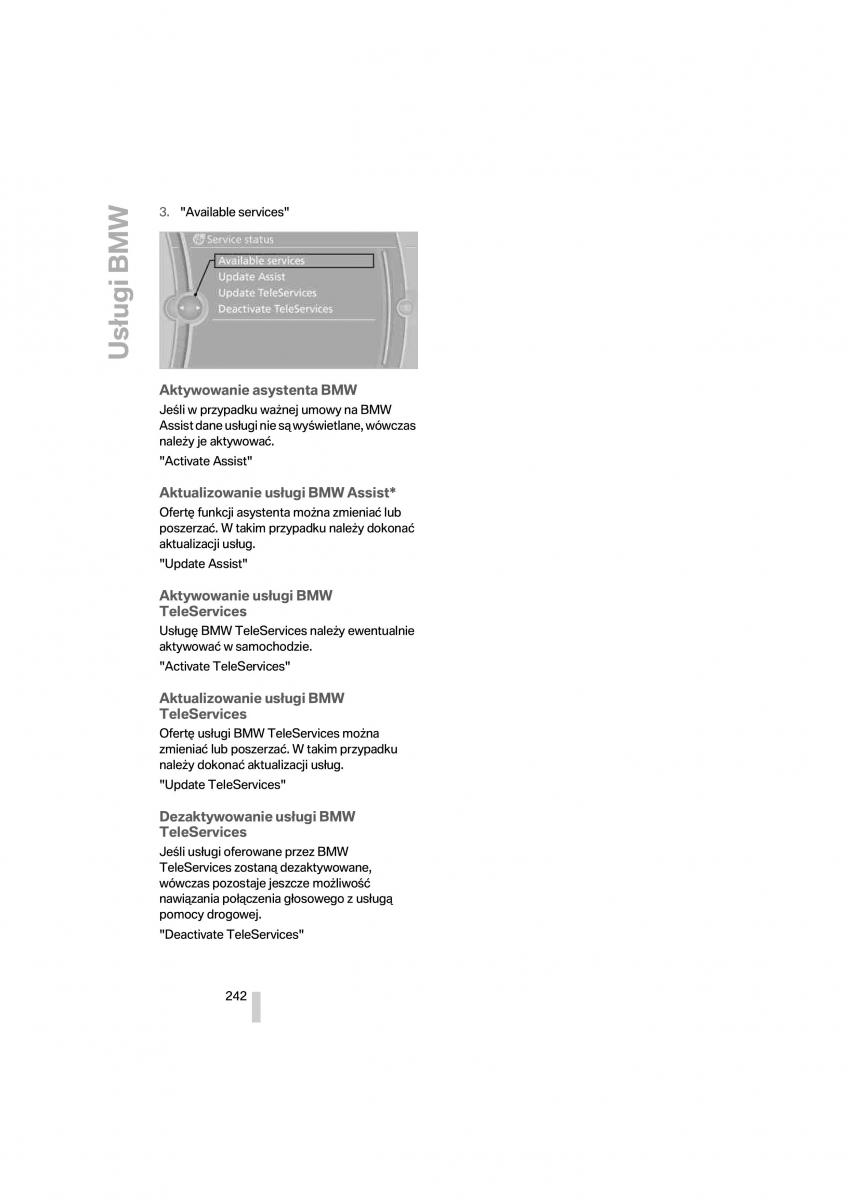 BMW 7 F01 instrukcja obslugi / page 243