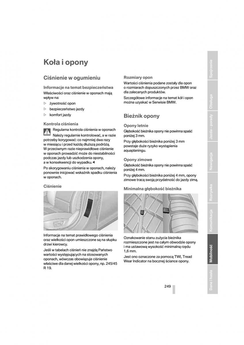 BMW 7 F01 instrukcja obslugi / page 250