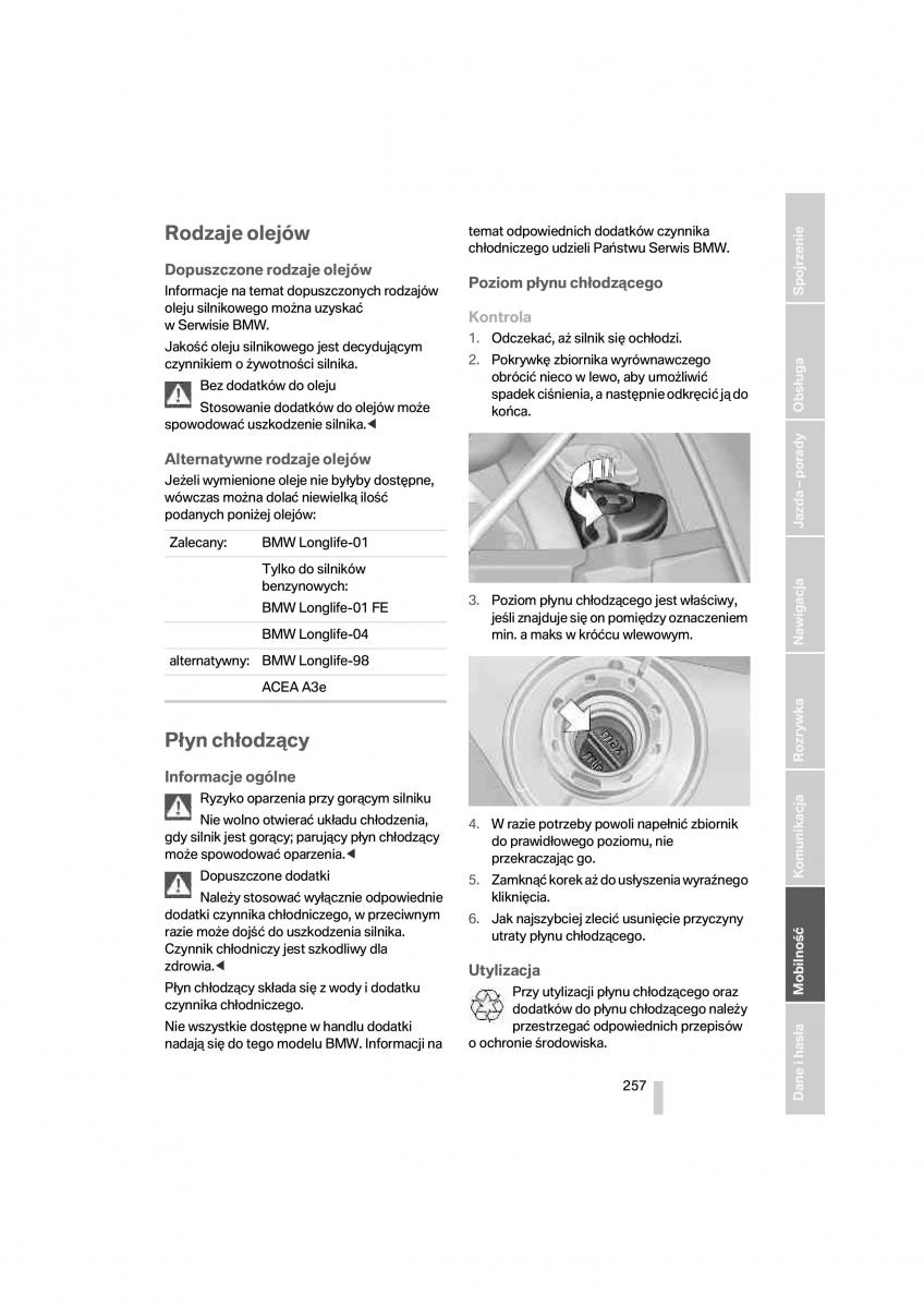 BMW 7 F01 instrukcja obslugi / page 258