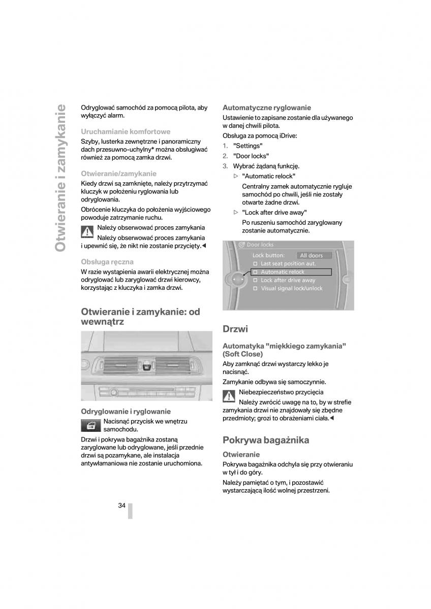 BMW 7 F01 instrukcja obslugi / page 35