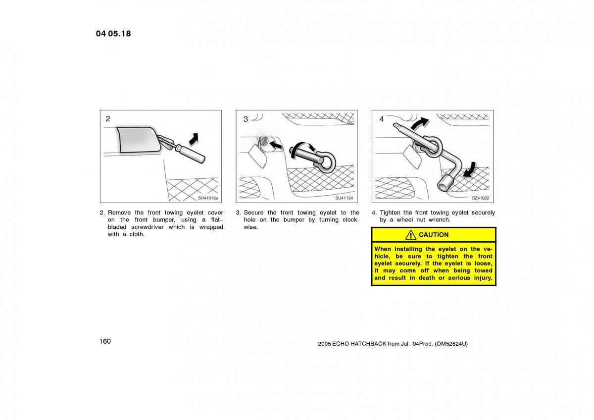 Toyota Yaris I owners manual / page 160