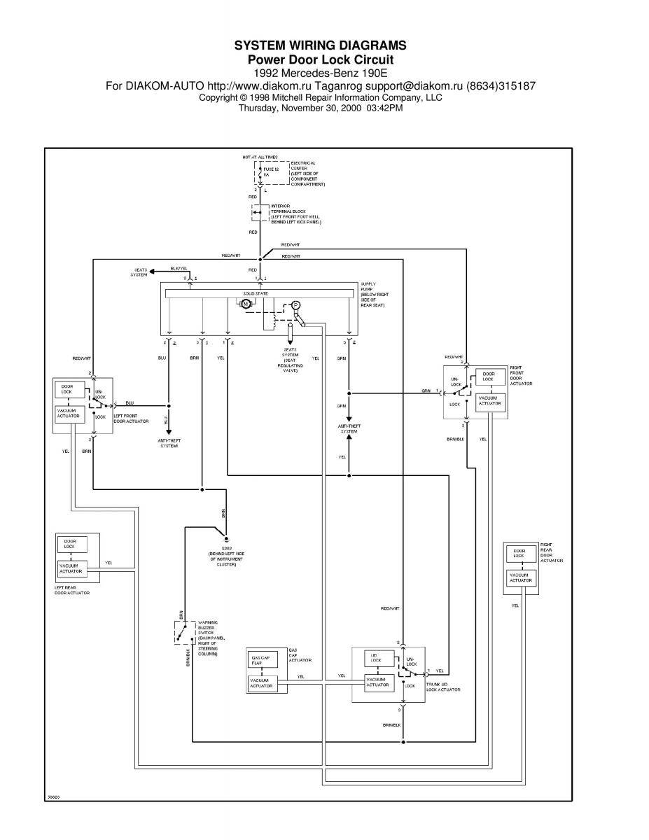 manual  Mercedes Benz 190 W201 wiring diagram schemat / page 18