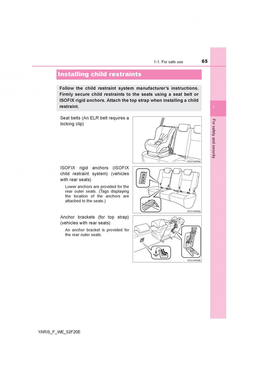 Toyota Yaris III 3 owners manual / page 65