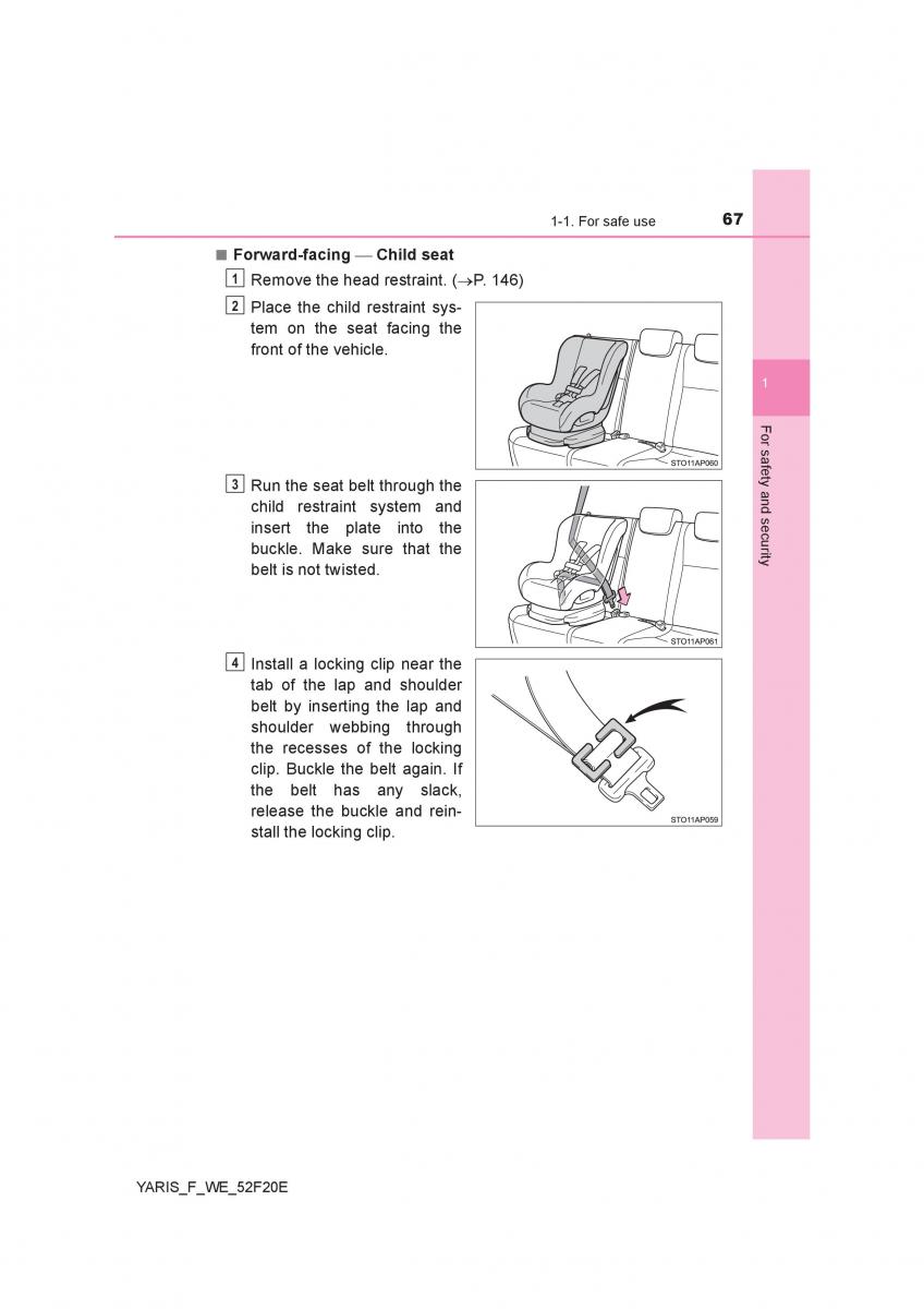 Toyota Yaris III 3 owners manual / page 67