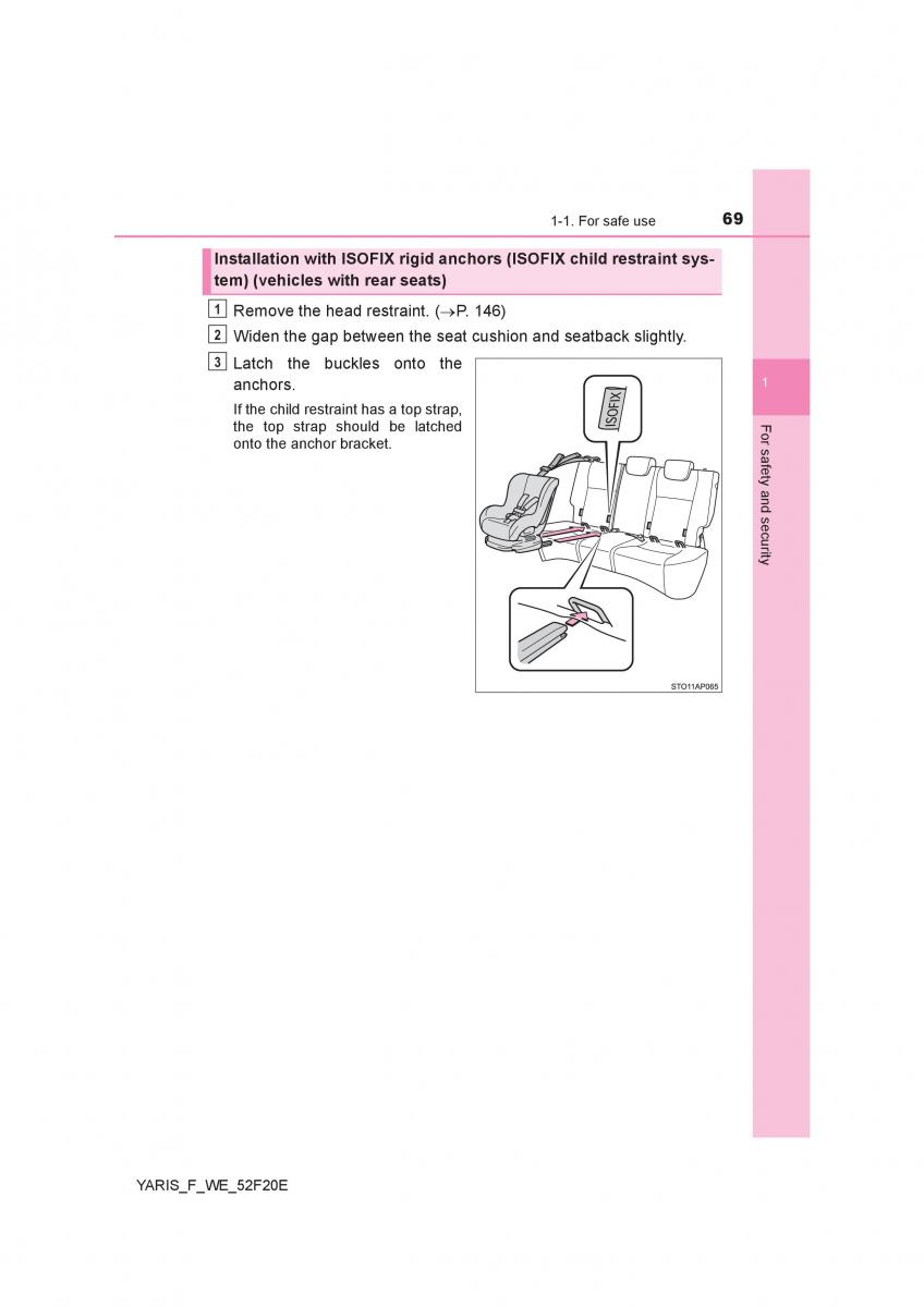 Toyota Yaris III 3 owners manual / page 69