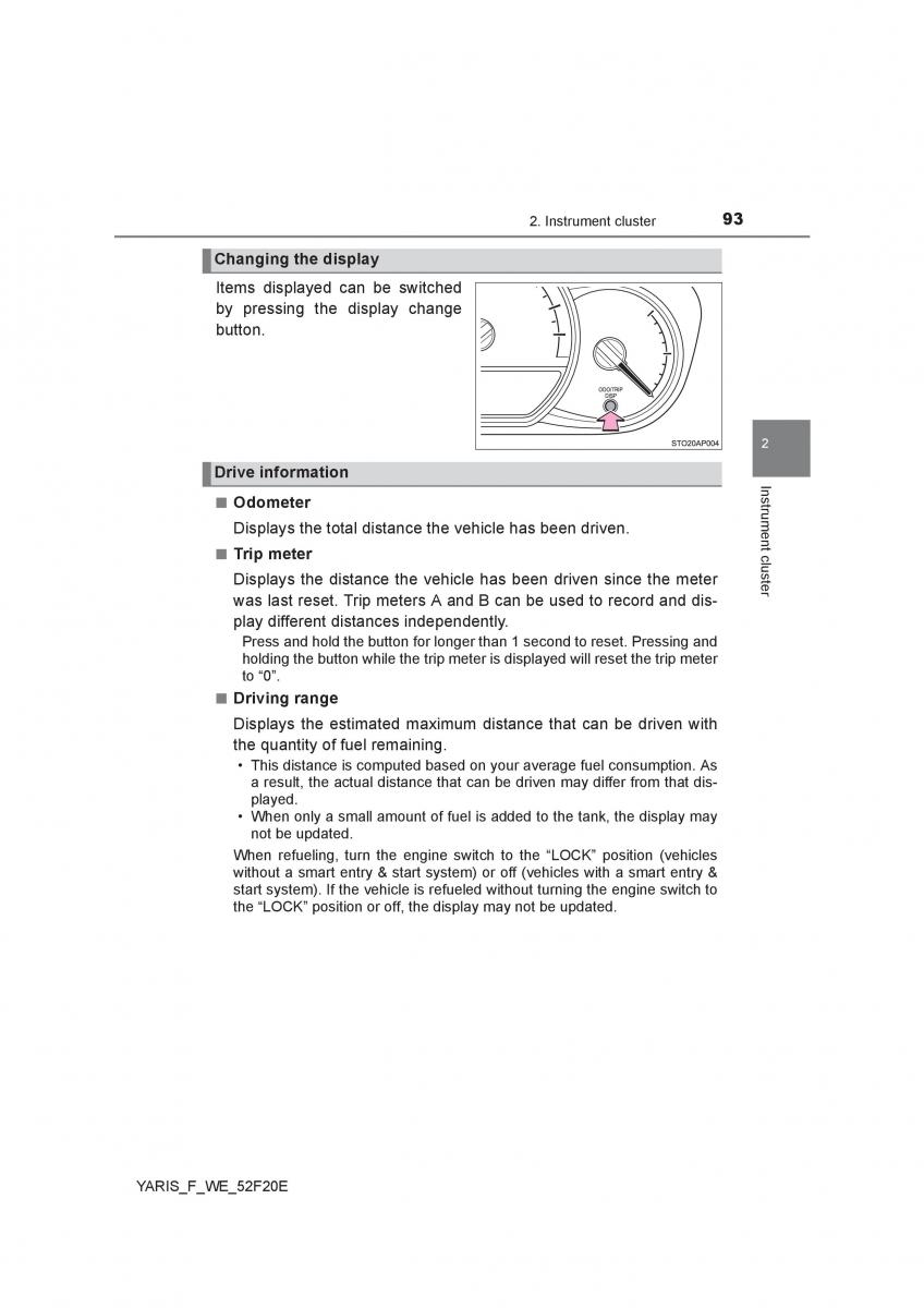 Toyota Yaris III 3 owners manual / page 93