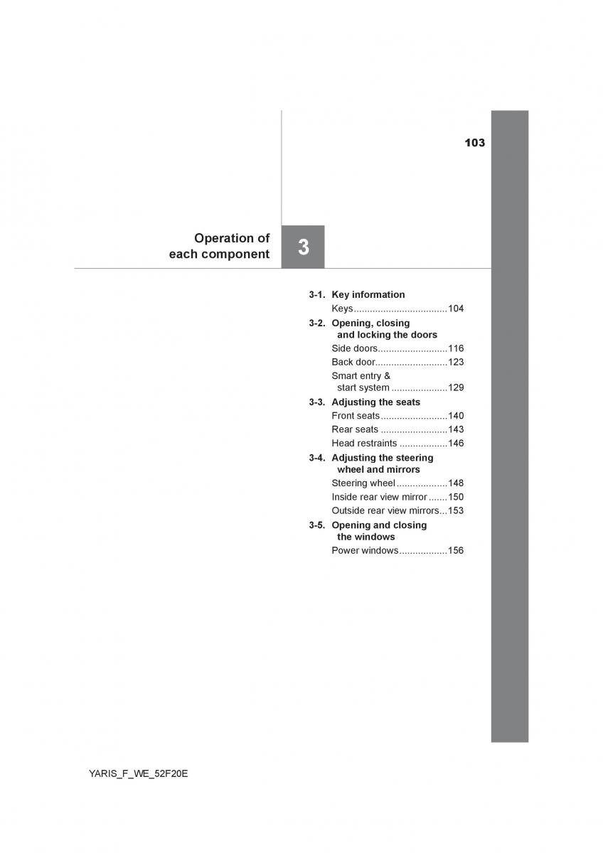 Toyota Yaris III 3 owners manual / page 103