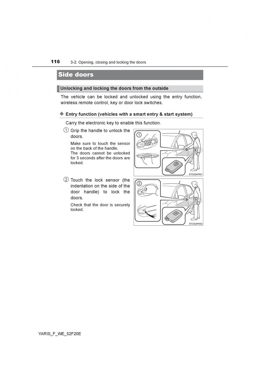 Toyota Yaris III 3 owners manual / page 116