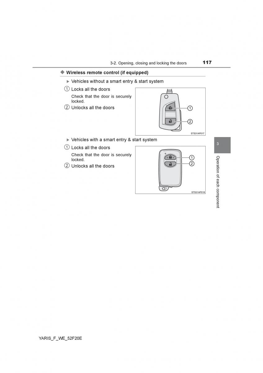 Toyota Yaris III 3 owners manual / page 117