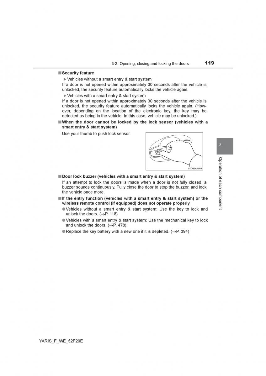 Toyota Yaris III 3 owners manual / page 119