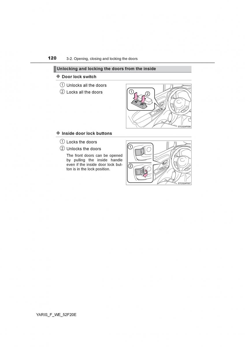 Toyota Yaris III 3 owners manual / page 120