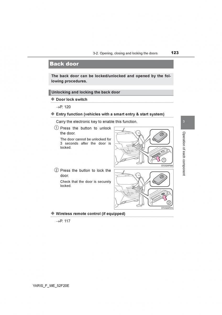 Toyota Yaris III 3 owners manual / page 123