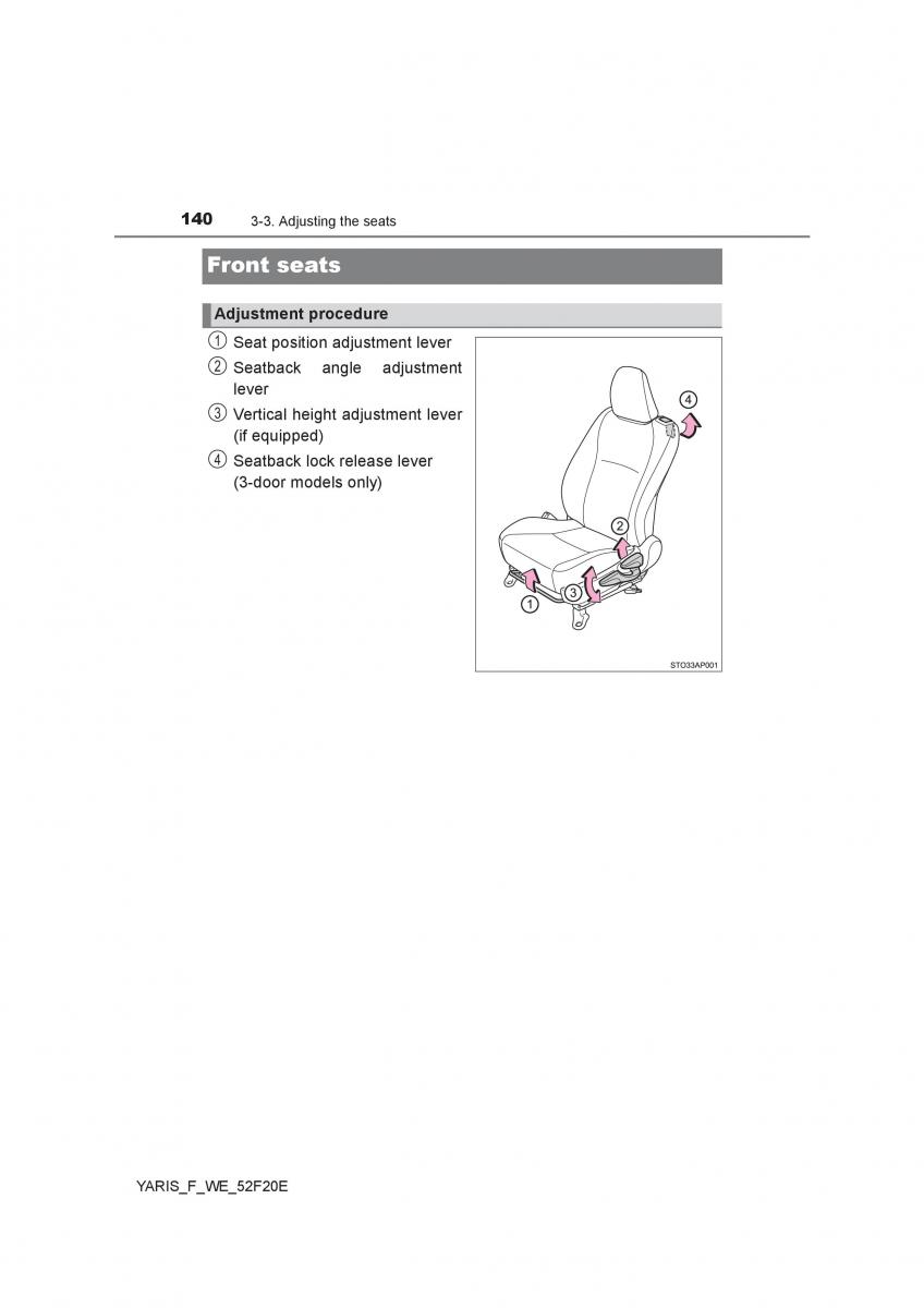 Toyota Yaris III 3 owners manual / page 140