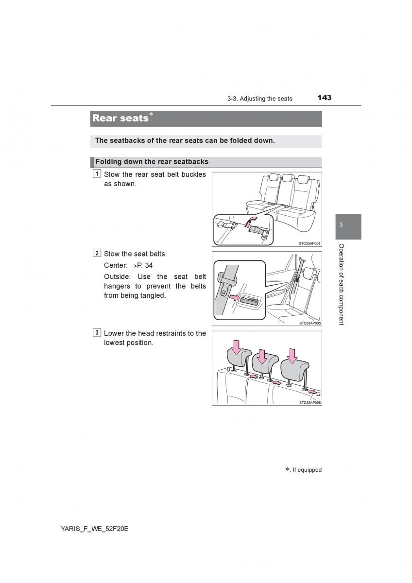 Toyota Yaris III 3 owners manual / page 143