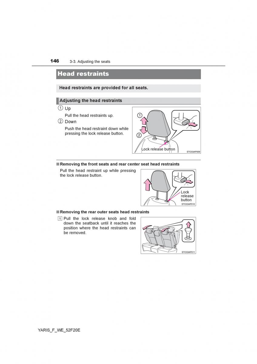 Toyota Yaris III 3 owners manual / page 146