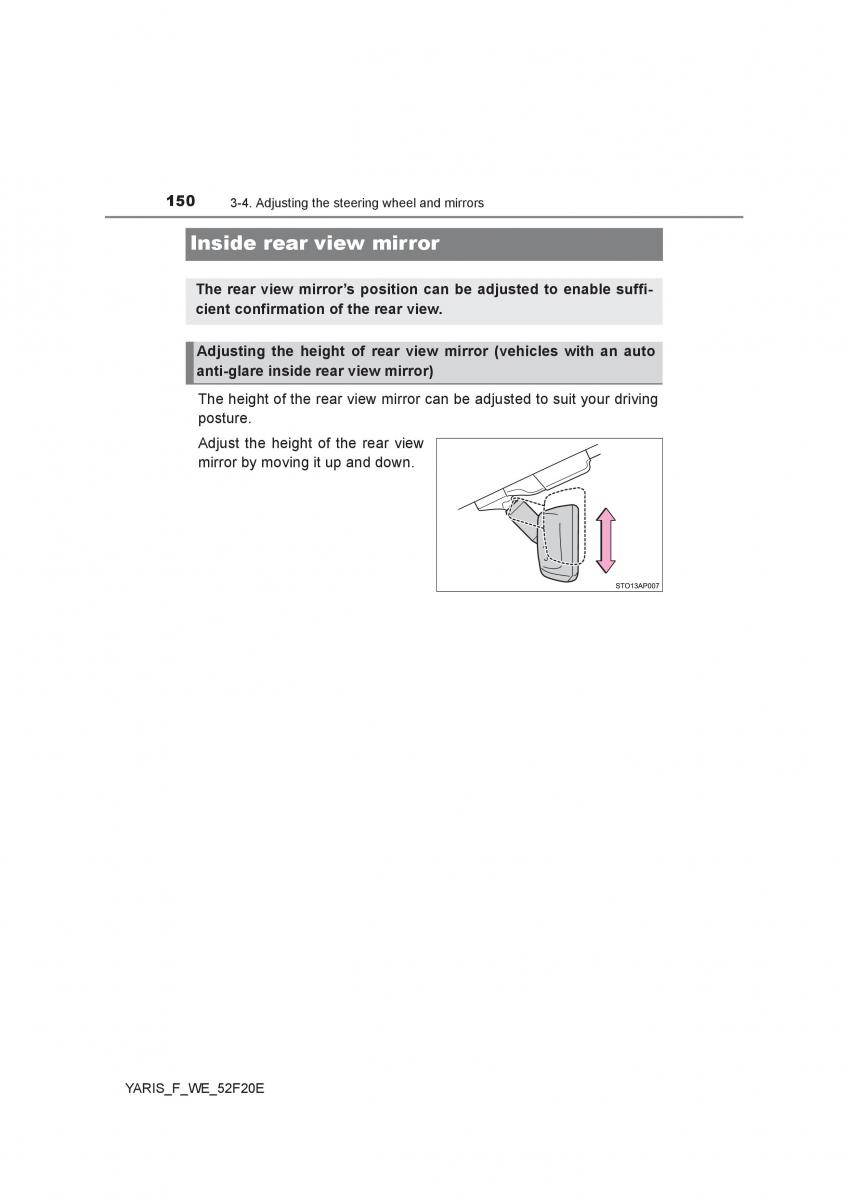 Toyota Yaris III 3 owners manual / page 150