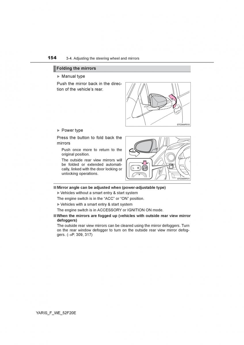 Toyota Yaris III 3 owners manual / page 154