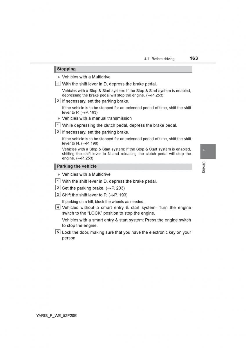 Toyota Yaris III 3 owners manual / page 163