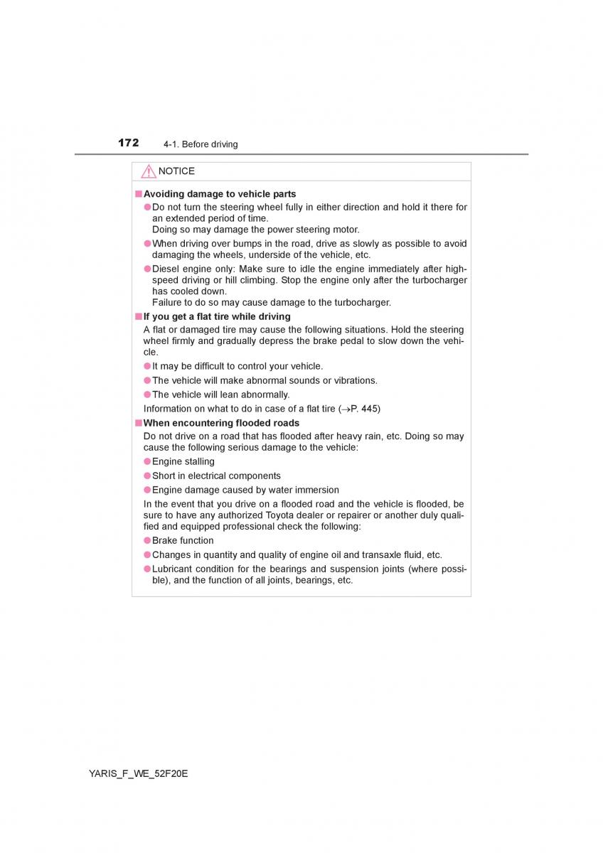 Toyota Yaris III 3 owners manual / page 172