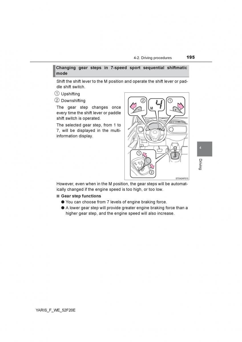 Toyota Yaris III 3 owners manual / page 195