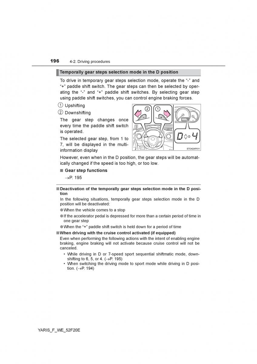 Toyota Yaris III 3 owners manual / page 196