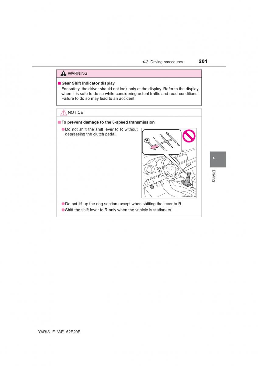 Toyota Yaris III 3 owners manual / page 201