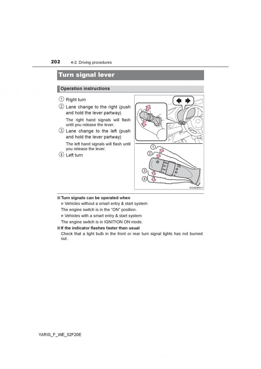 Toyota Yaris III 3 owners manual / page 202