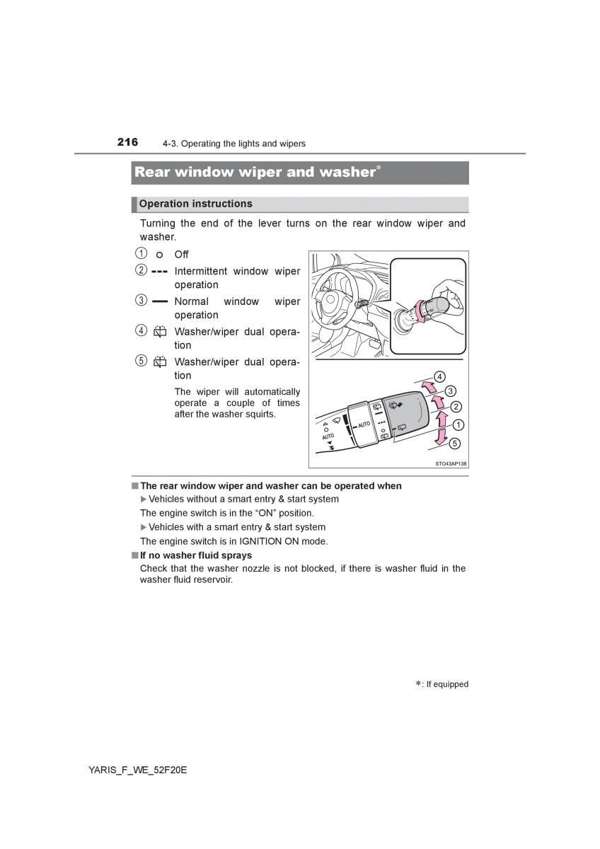 Toyota Yaris III 3 owners manual / page 216