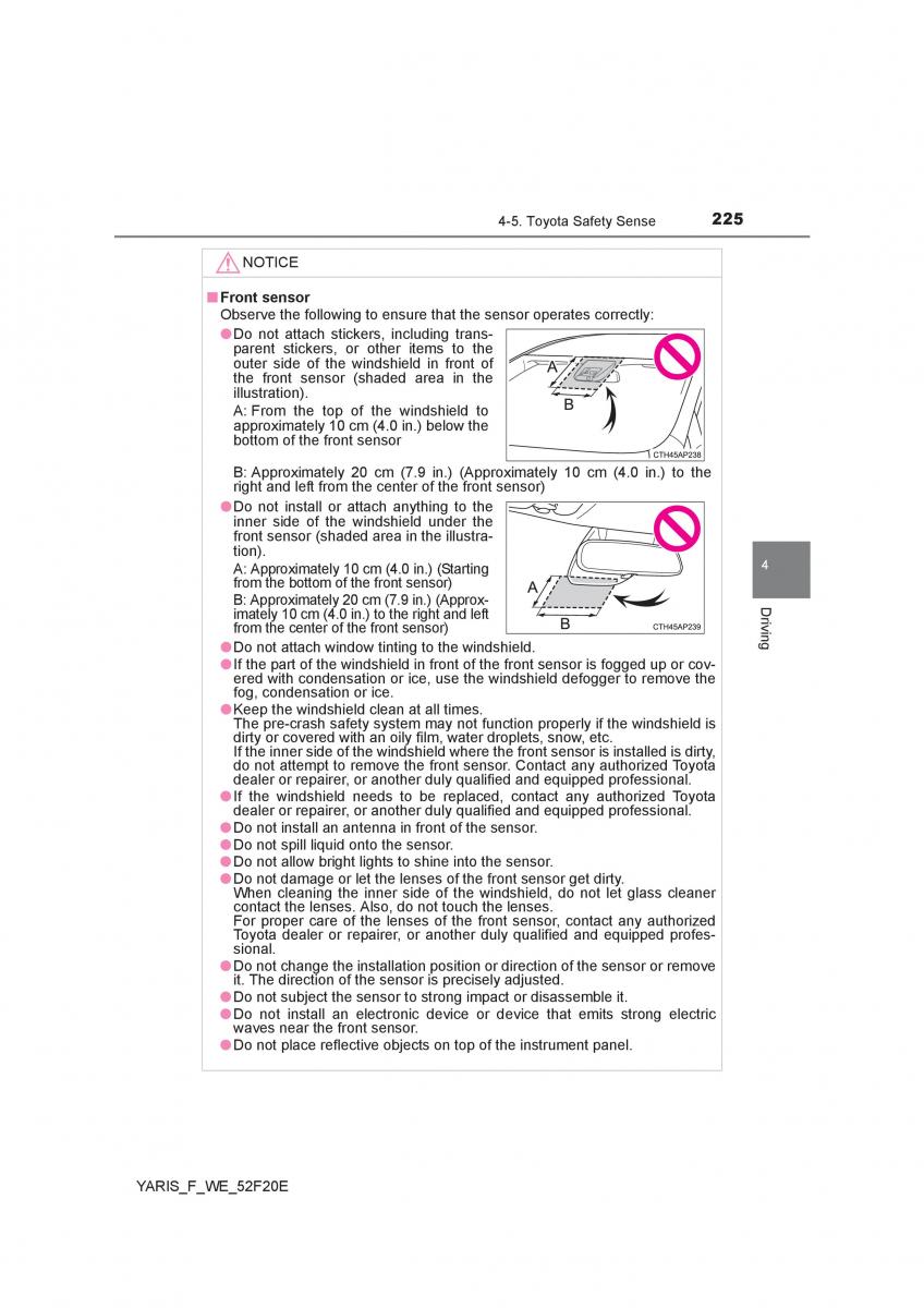 Toyota Yaris III 3 owners manual / page 225