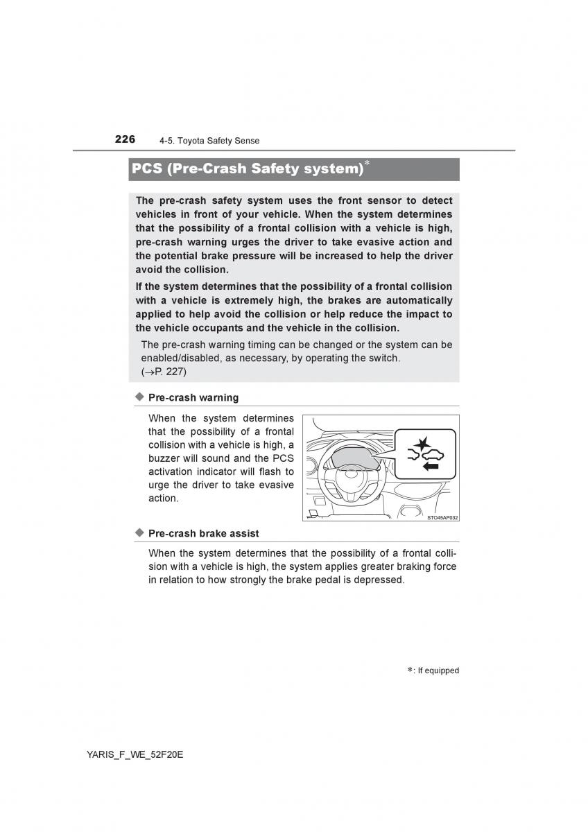 Toyota Yaris III 3 owners manual / page 226