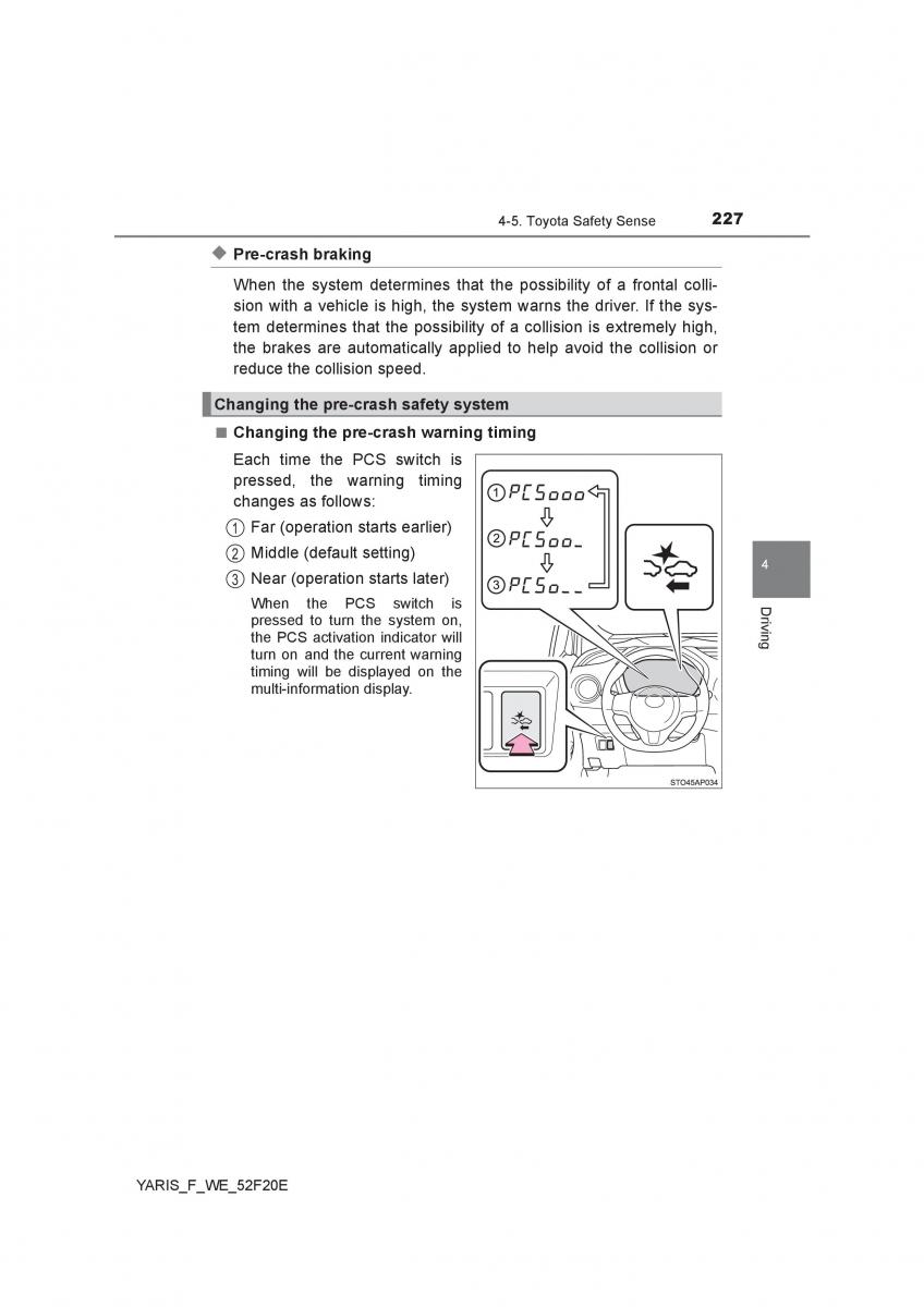 Toyota Yaris III 3 owners manual / page 227