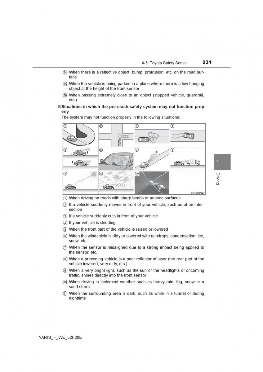 Toyota Yaris III 3 owners manual / page 231