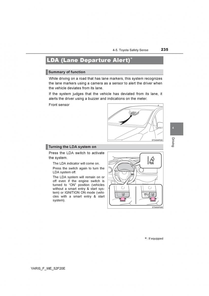 Toyota Yaris III 3 owners manual / page 235