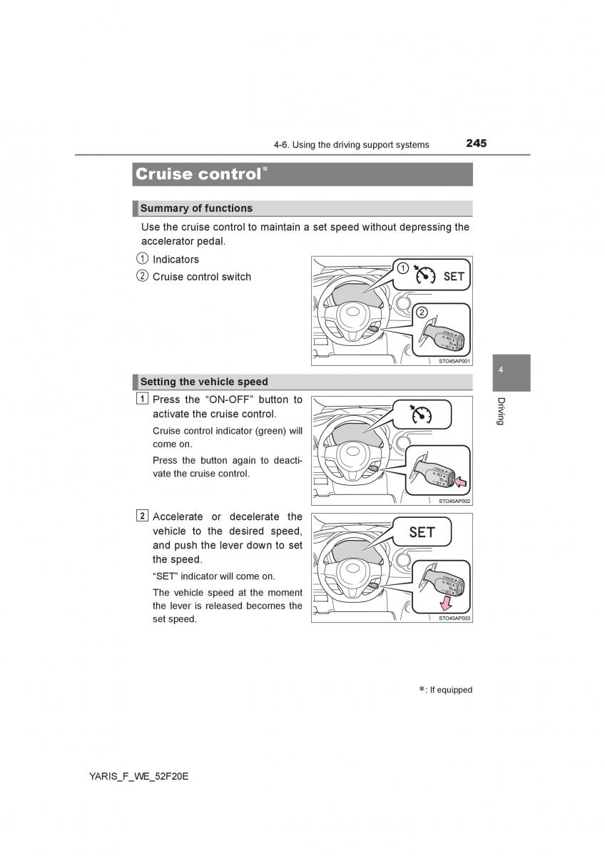 Toyota Yaris III 3 owners manual / page 245