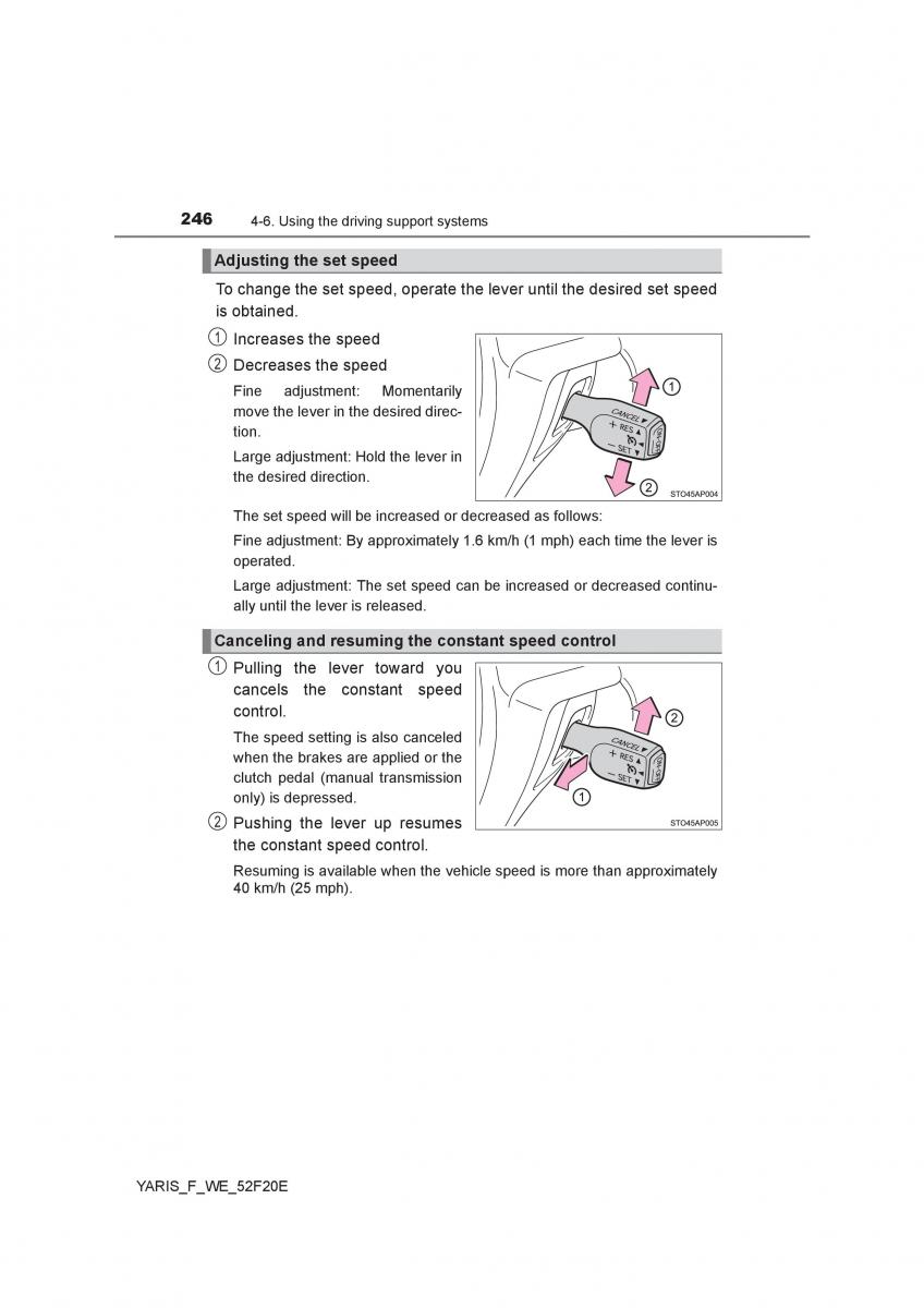 Toyota Yaris III 3 owners manual / page 246