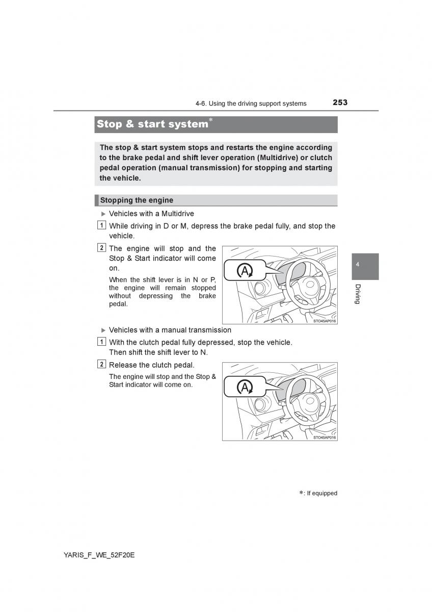 Toyota Yaris III 3 owners manual / page 253