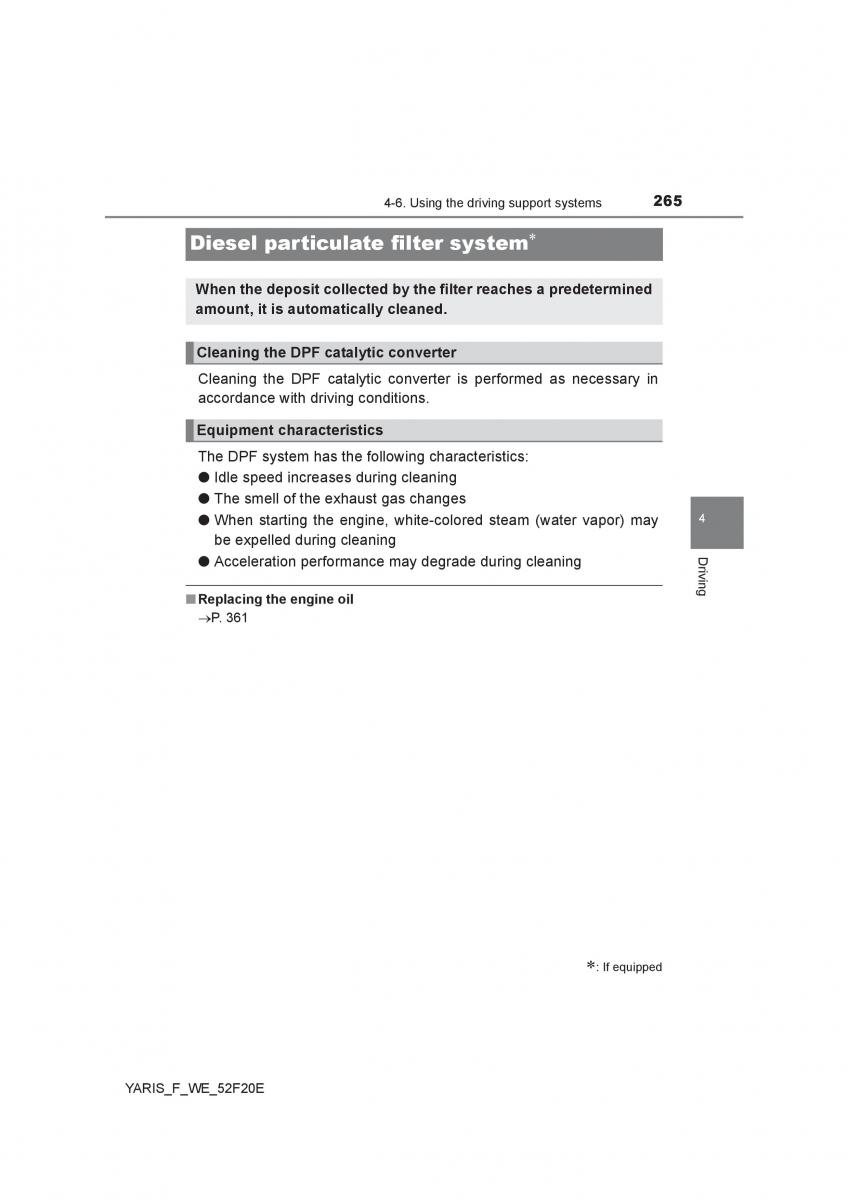 Toyota Yaris III 3 owners manual / page 265