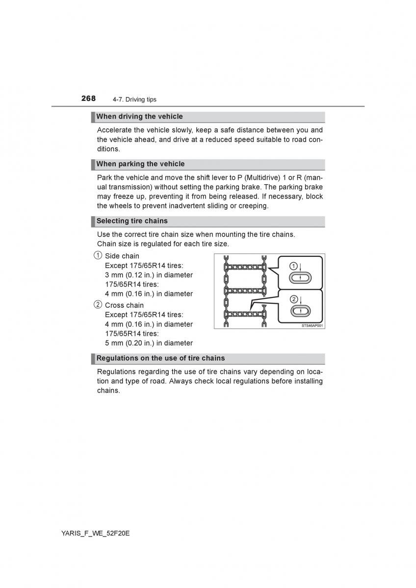 Toyota Yaris III 3 owners manual / page 268