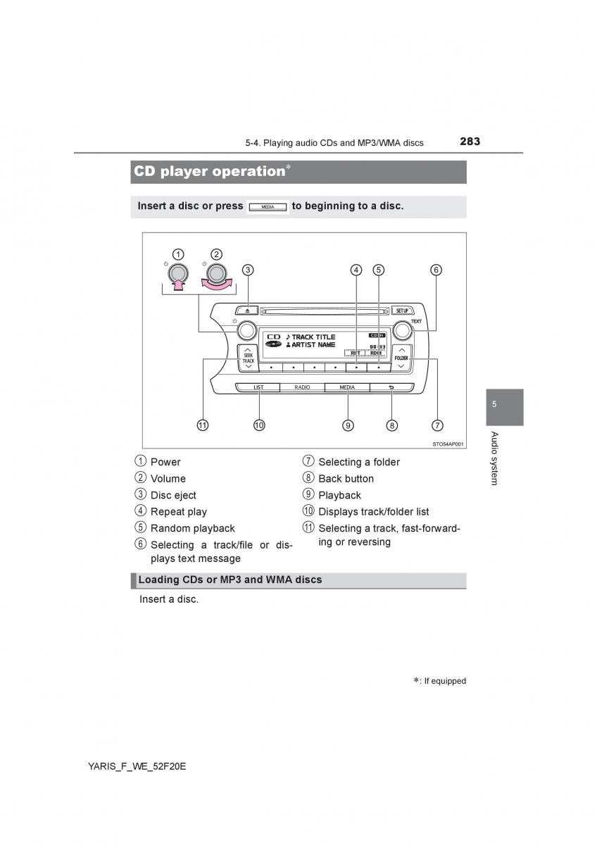 Toyota Yaris III 3 owners manual / page 283