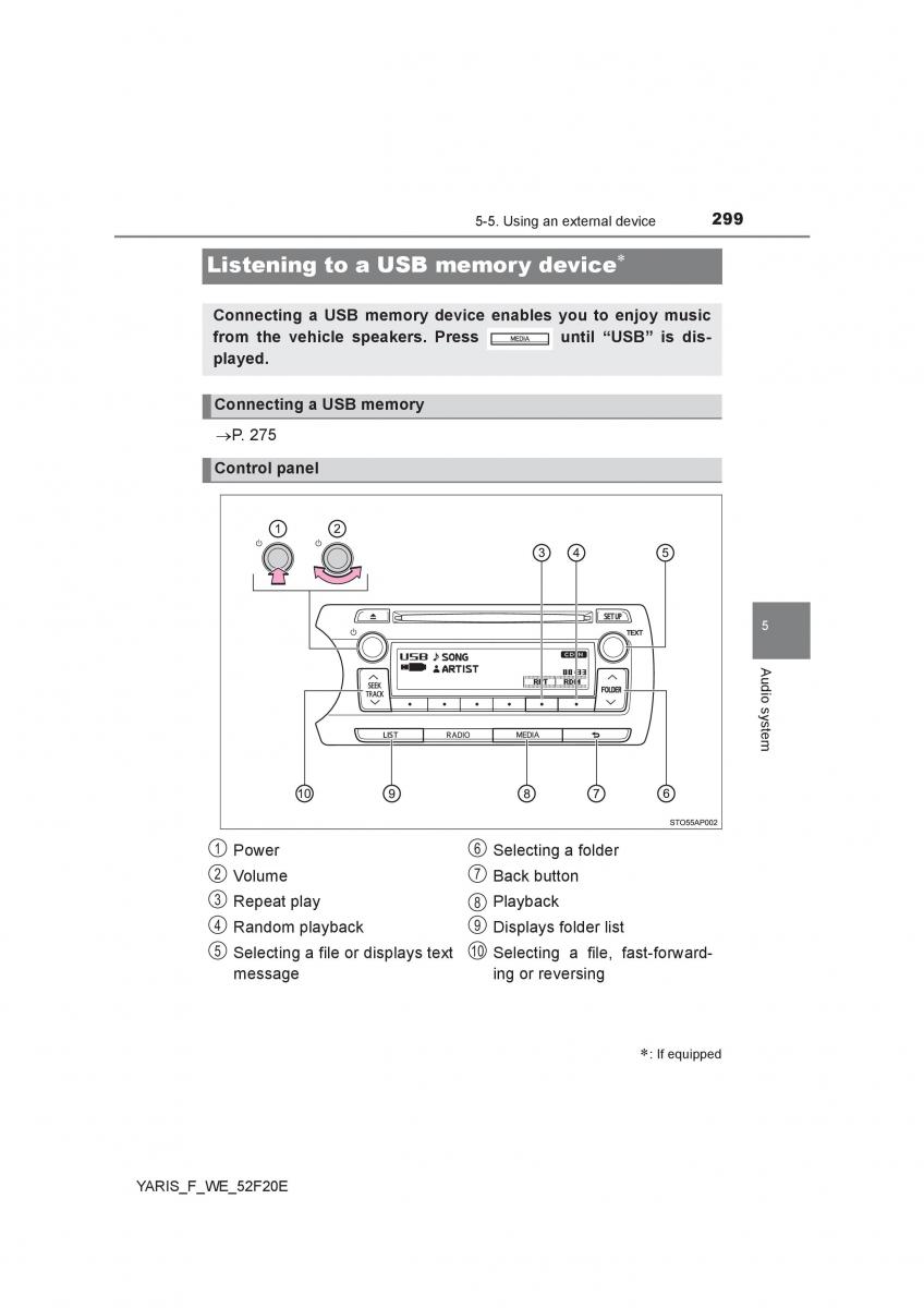 Toyota Yaris III 3 owners manual / page 299