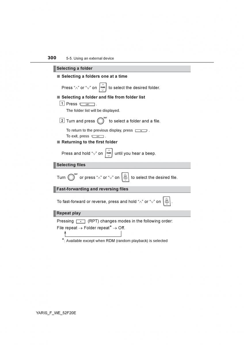 Toyota Yaris III 3 owners manual / page 300