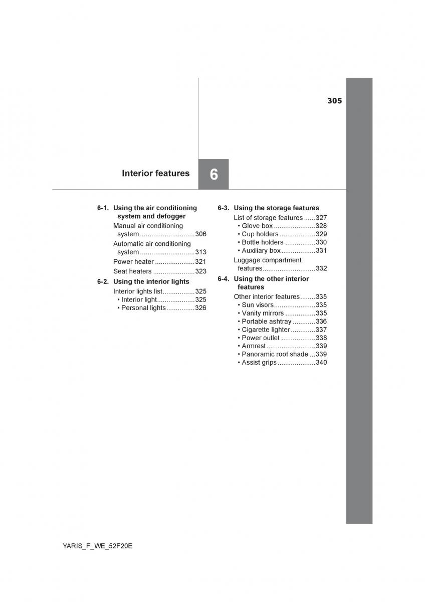 Toyota Yaris III 3 owners manual / page 305